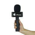 Реальный размер поддельный металлический репортер интервью микрофон костюм микрофон опора